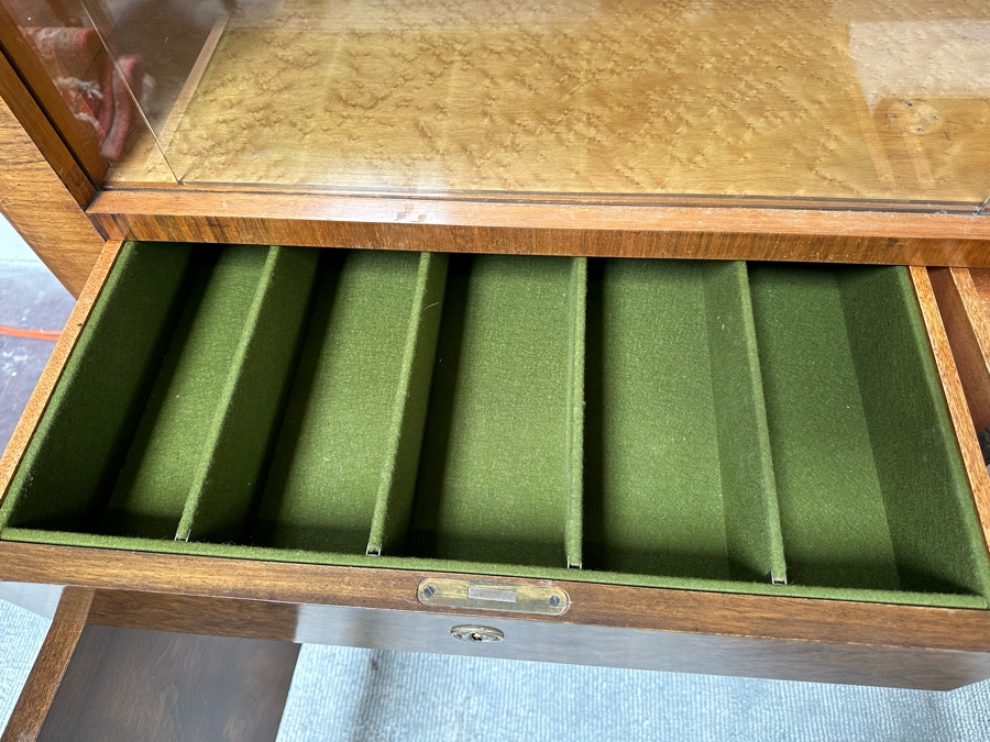 Vintage Art Deco Sideboard Cabinet With Silverware Drawer 79W X 17D X 58H [Photo 9]