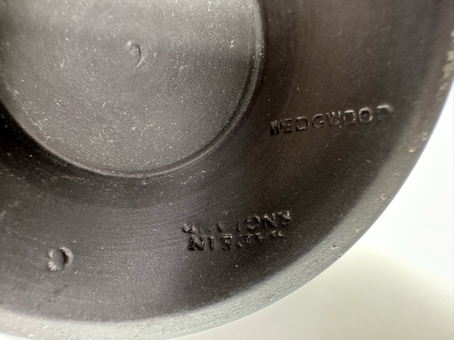 Vintage Art Deco Keith Murray Black Basalt Footed Bowl 6W X 3.75H [Photo 6]