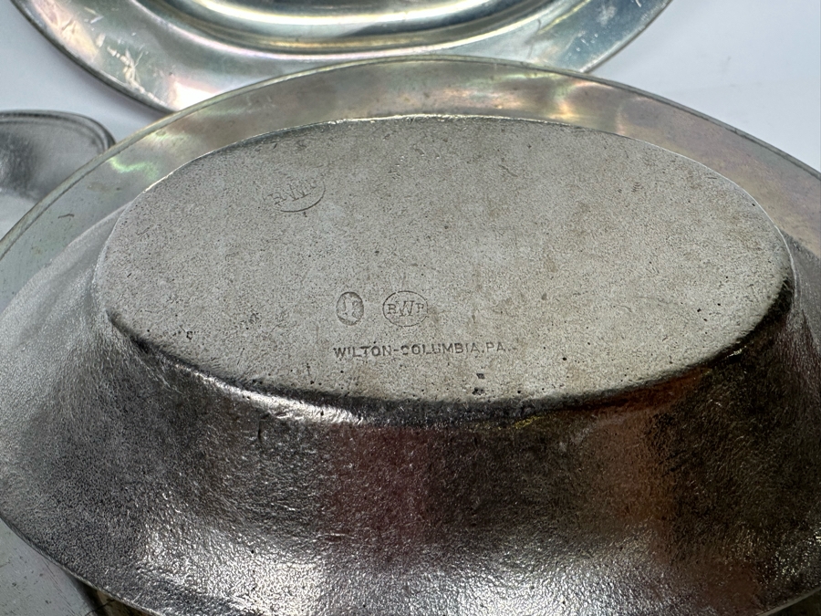 Collection Of Vintage Wilton-Columbia Pewter Metalware Charger Plates, Dishes, Bowls And Serving Tray [Photo 17]