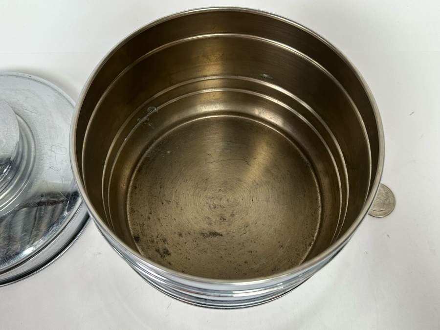 Vintage Art Deco Chrome Container By Chase 5.5W X 5.5H [Photo 7]