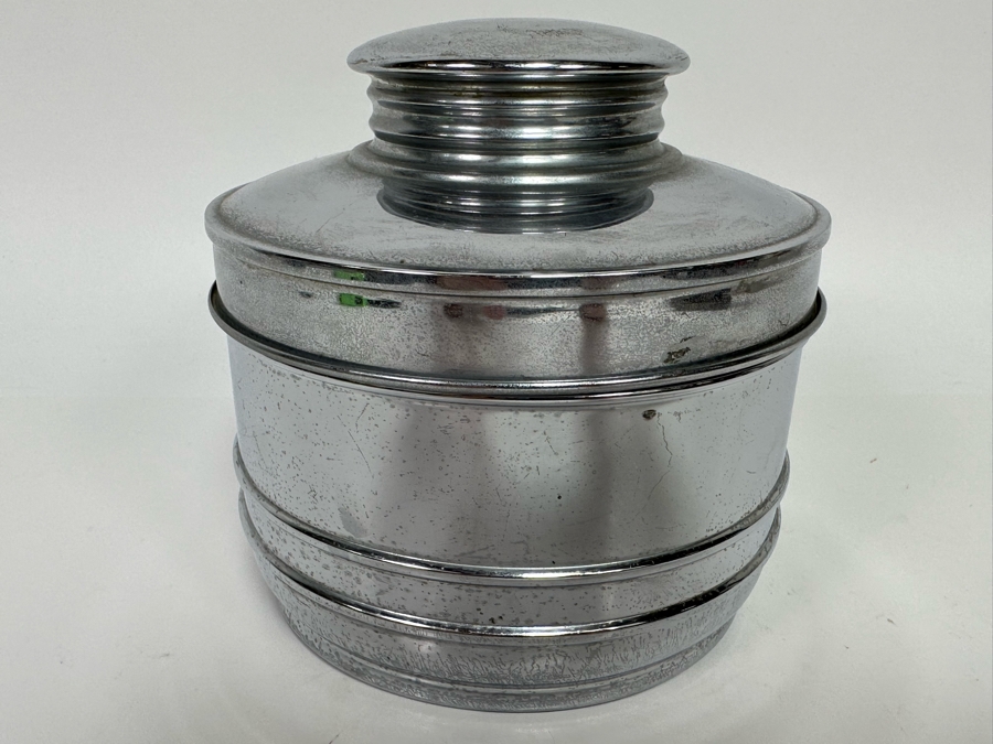 Vintage Art Deco Chrome Container By Chase 5.5W X 5.5H [Photo 2]
