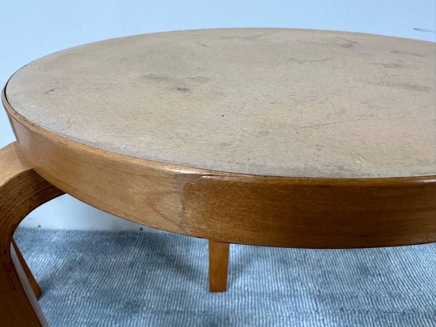 Vintage Alvar Aalto Design For Artek Side Tables Stools Made In Sweden 17W X 21.5H [Photo 7]