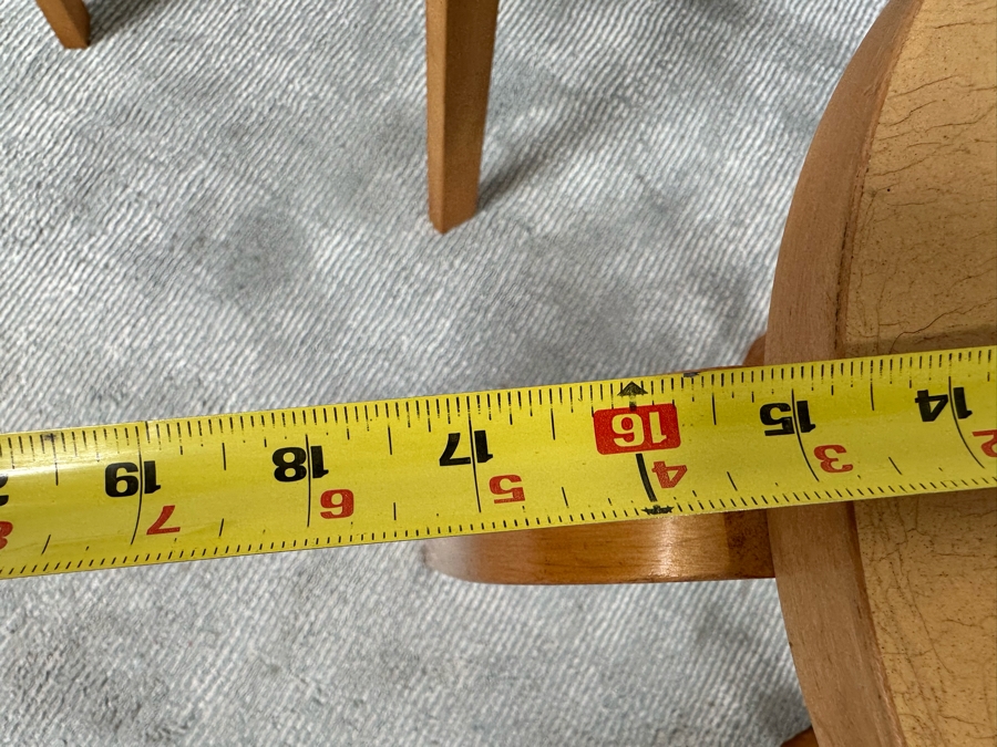 Vintage Alvar Aalto Design For Artek Side Tables Stools Made In Sweden 17W X 21.5H [Photo 10]