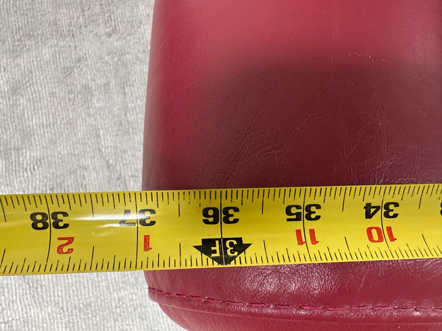 Pair Of Red Leather Swivel Reclining Side Chairs 37W X 32D X 38H [Photo 14]