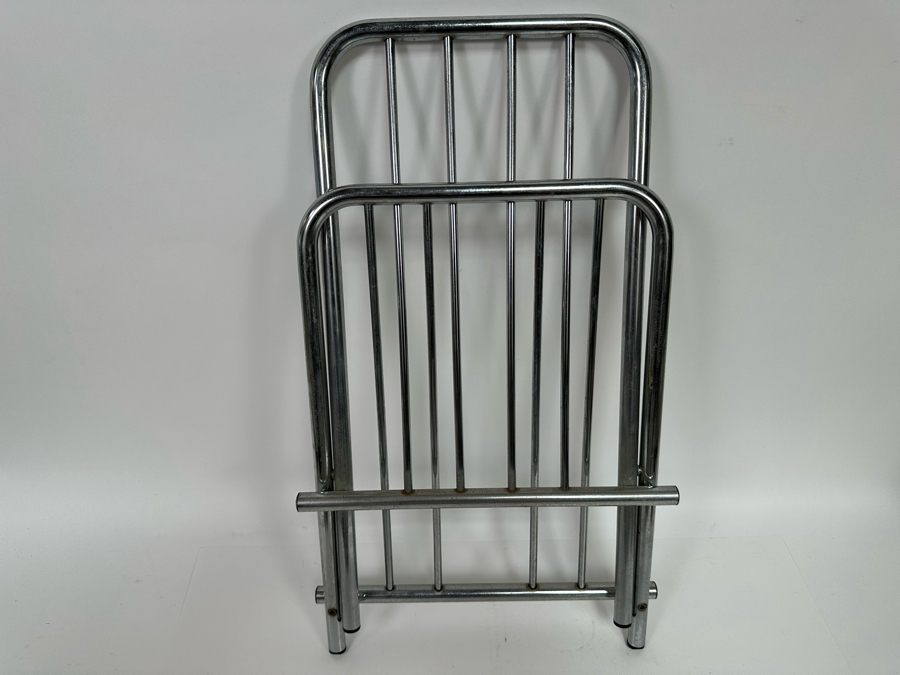 Vintage Folding Chrome Magazine Rack 20W X 14D X 18H [Photo 10]