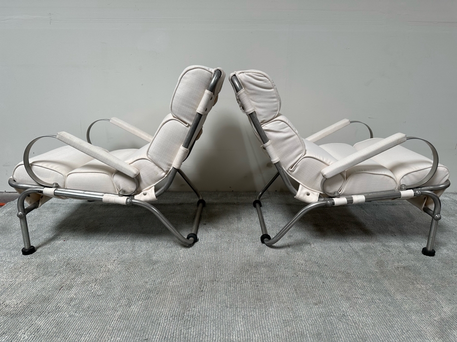 Warren McArthur Vintage Art Deco Very Rare Armchairs With Hockey Puck Feet, A Pair - See Photos For Several Blemishes 29W X 37D X 32H [Photo 13]