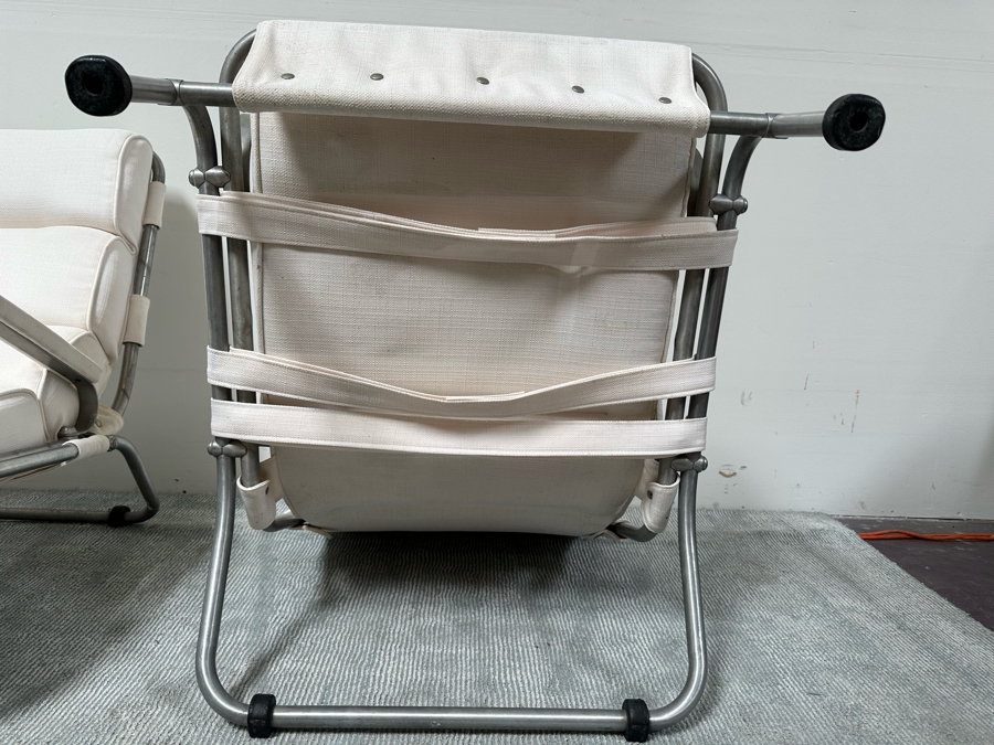 Warren McArthur Vintage Art Deco Very Rare Armchairs With Hockey Puck Feet, A Pair - See Photos For Several Blemishes 29W X 37D X 32H [Photo 20]