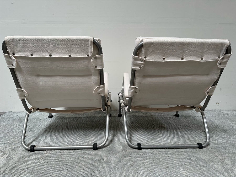 Warren McArthur Vintage Art Deco Very Rare Armchairs With Hockey Puck Feet, A Pair - See Photos For Several Blemishes 29W X 37D X 32H [Photo 11]