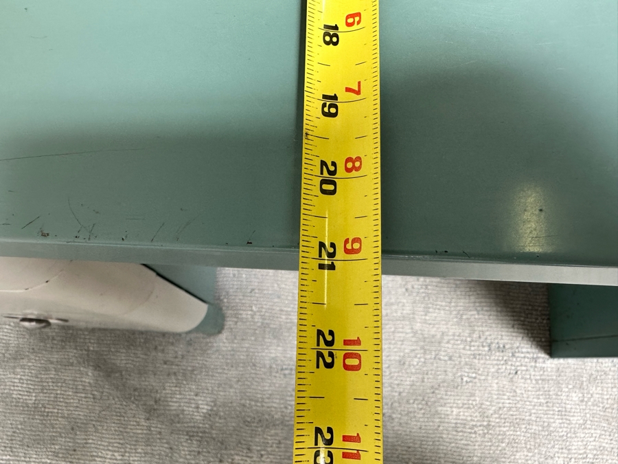 Norman Bel Geddes Vintage Art Deco Machine Age Metal Two-Tone Three-Drawer Desk By Simmons 43W X 21D X 29.5H [Photo 14]