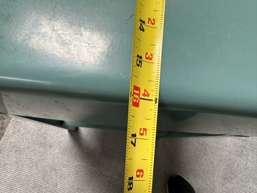 Norman Bel Geddes Vintage Art Deco Machine Age Metal Bedroom Set: Pair Of Highboy Dressers 33.5W X 19D X 40.5H And Pair Of Matching Nightstands Side Tables 16W X 16D X 28H By Simmons Furniture [Photo 23]