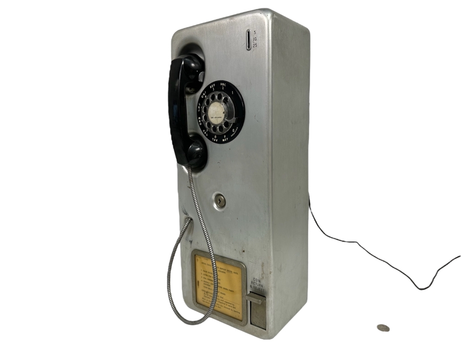Vintage Art Deco Machine Age Pay Phone 9W X 7D X 21.5H [Photo 1]