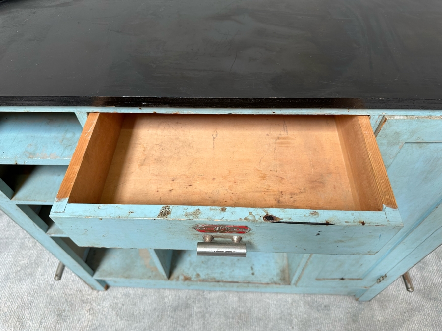 Vintage Art Deco Train Car Mirrored Bar 53W X 24D X 42H By Ganger Inc, 56 W. 45 St, New York With Matching Art Deco Etched Glass Period Mirror 36 X 32 (Shown In Additional Photos) - See Photos [Photo 15]