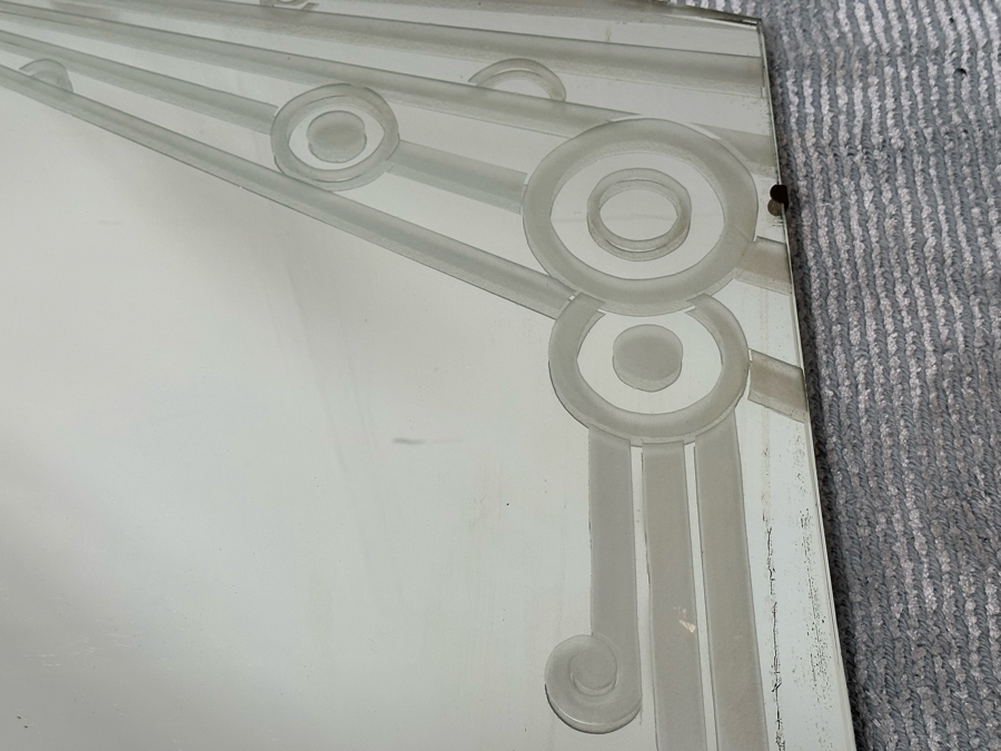 Vintage Art Deco Train Car Mirrored Bar 53W X 24D X 42H By Ganger Inc, 56 W. 45 St, New York With Matching Art Deco Etched Glass Period Mirror 36 X 32 (Shown In Additional Photos) - See Photos [Photo 25]