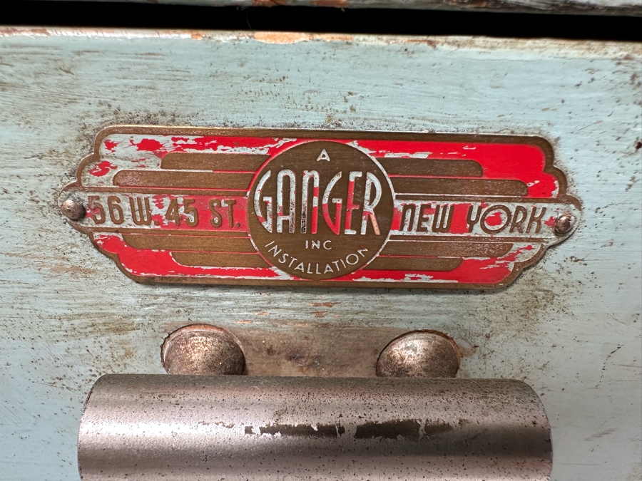 Vintage Art Deco Train Car Mirrored Bar 53W X 24D X 42H By Ganger Inc, 56 W. 45 St, New York With Matching Art Deco Etched Glass Period Mirror 36 X 32 (Shown In Additional Photos) - See Photos [Photo 14]