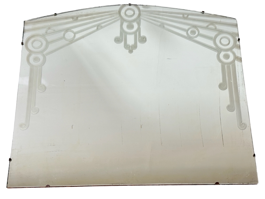 Vintage Art Deco Train Car Mirrored Bar 53W X 24D X 42H By Ganger Inc, 56 W. 45 St, New York With Matching Art Deco Etched Glass Period Mirror 36 X 32 (Shown In Additional Photos) - See Photos [Photo 3]