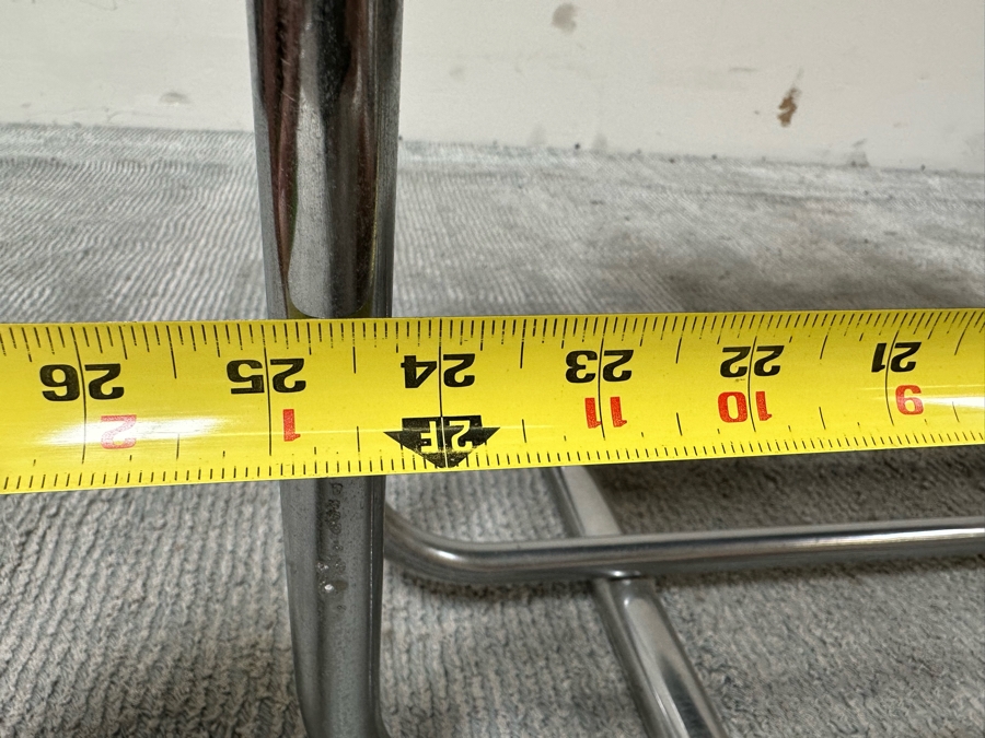 Alfons Bach (1904-1999, German) Vintage Art Deco Machine Age Bauhaus Tubular Chrome Two Tier End Table For Lloyd 25W X 12D X 23H [Photo 10]