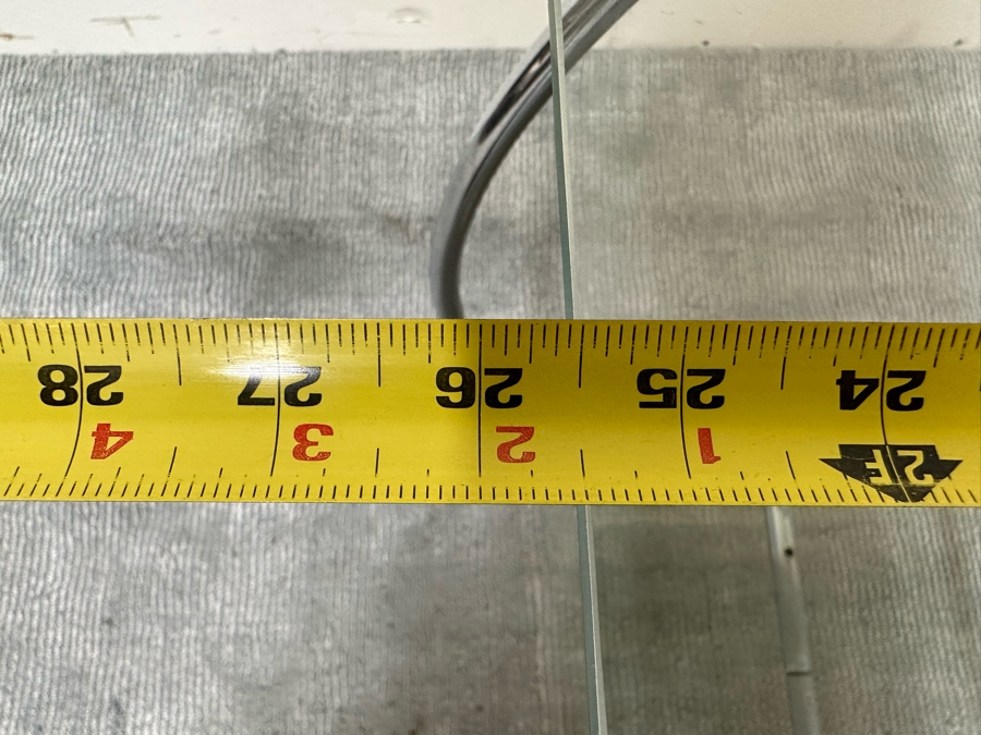 Vintage Art Deco Machine Age Tubular Chrome Two Tier Table 26W X 16D X 25H [Photo 8]