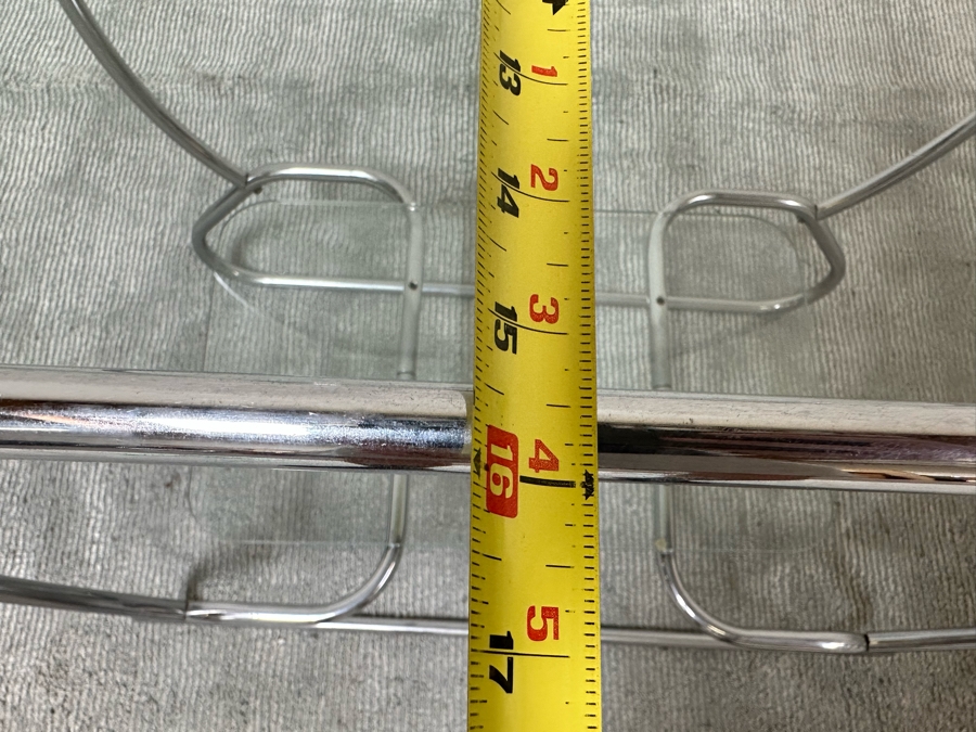 Vintage Art Deco Machine Age Tubular Chrome Two Tier Table 26W X 16D X 25H [Photo 9]