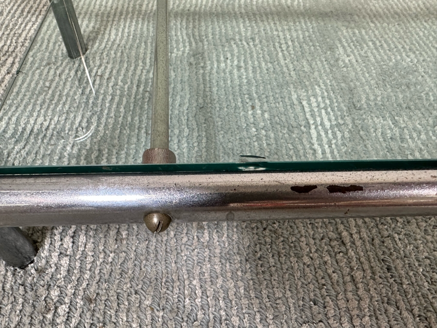 Vintage Art Deco Machine Age Chrome Tubular Support Etagere For Plants Attributed To Emile Guyot For Thonet 42W X 12D X 22H [Photo 13]