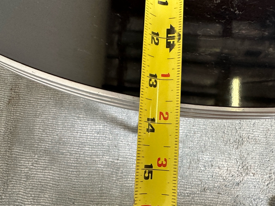 Vintage Art Deco Machine Age Demilune Side Tables Tubular Chrome And Black Formica In Manner Of Wolfgang Hoffmann 28W X 13.5D X 20H, A Pair [Photo 12]