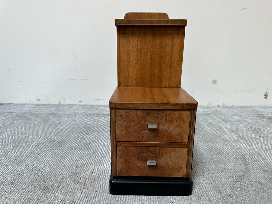 Vintage Art Deco Bookcase Bookshelf With Pair Of Drawers 27.5W X 11D X 25.5H [Photo 13]
