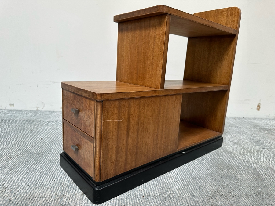 Vintage Art Deco Bookcase Bookshelf With Pair Of Drawers 27.5W X 11D X 25.5H [Photo 14]