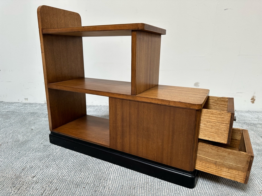 Vintage Art Deco Bookcase Bookshelf With Pair Of Drawers 27.5W X 11D X 25.5H [Photo 11]