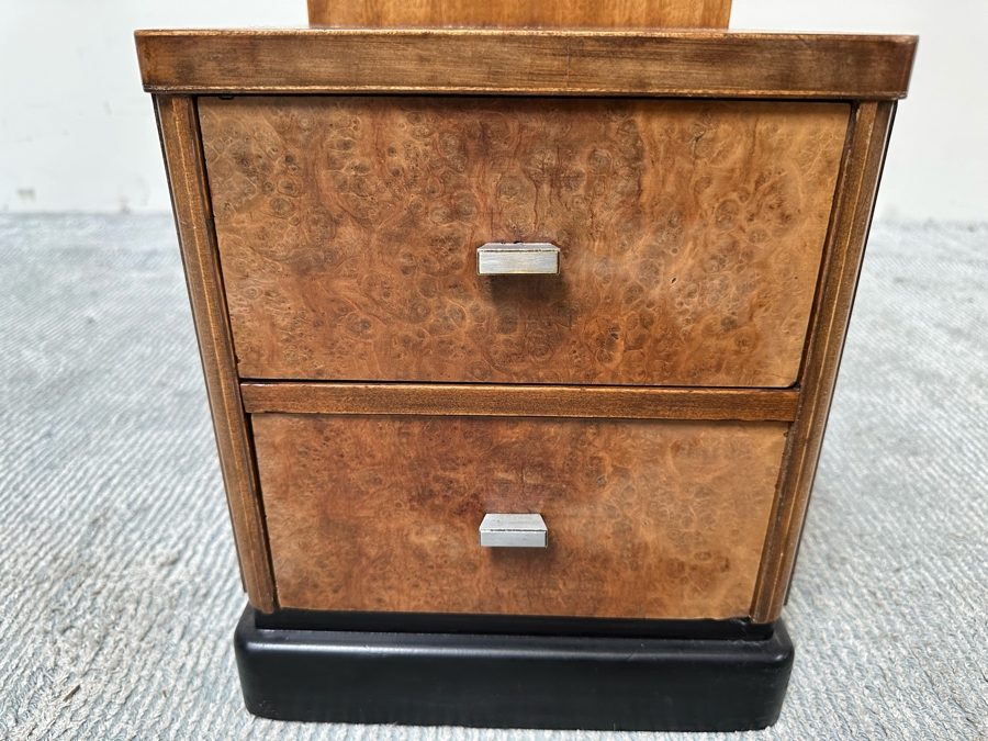 Vintage Art Deco Bookcase Bookshelf With Pair Of Drawers 27.5W X 11D X 25.5H [Photo 12]