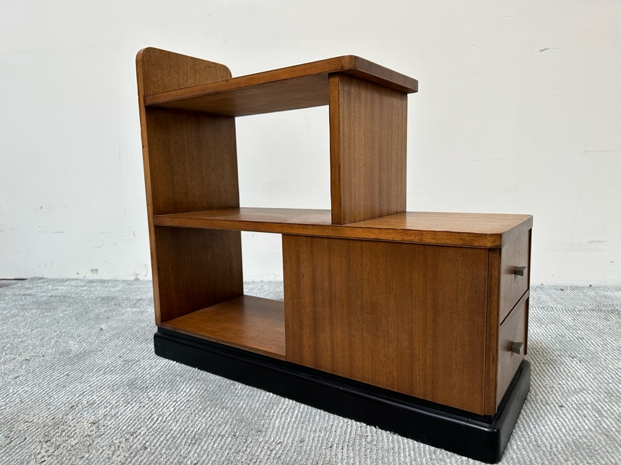 Vintage Art Deco Bookcase Bookshelf With Pair Of Drawers 27.5W X 11D X 25.5H [Photo 4]