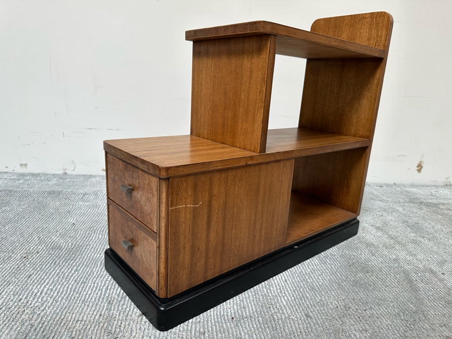 Vintage Art Deco Bookcase Bookshelf With Pair Of Drawers 27.5W X 11D X 25.5H [Photo 15]