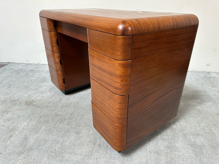 Vintage Bentwood Pedestal Desk By Paul Goldman For Plymold Plymodern Furniture Plywood 44.5W X 22D X 31H [Photo 15]