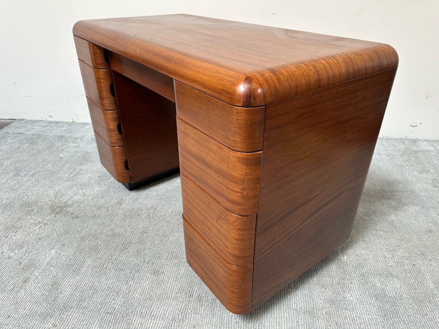 Vintage Bentwood Pedestal Desk By Paul Goldman For Plymold Plymodern Furniture Plywood 44.5W X 22D X 31H [Photo 14]