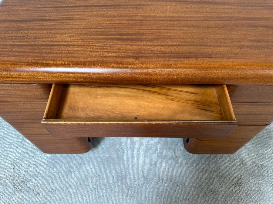 Vintage Bentwood Pedestal Desk By Paul Goldman For Plymold Plymodern Furniture Plywood 44.5W X 22D X 31H [Photo 8]