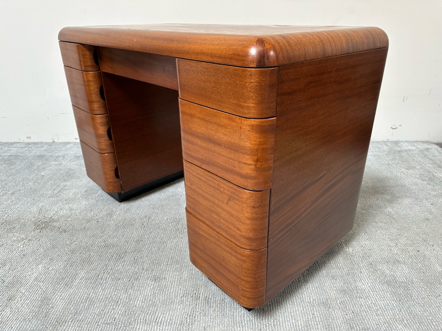 Vintage Bentwood Pedestal Desk By Paul Goldman For Plymold Plymodern Furniture Plywood 44.5W X 22D X 31H [Photo 16]
