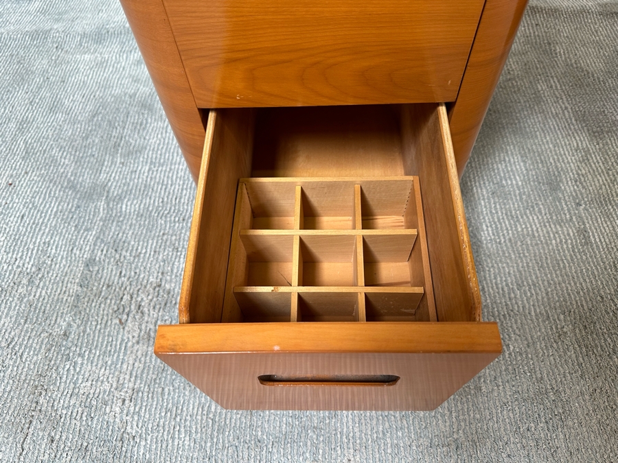 Vintage Bentwood Vanity Desk 44.5W X 18.5D X 24H With Matching Stool 22.5W X 17D X 17H By Paul Goldman For Plymold Plymodern Furniture Plywood 44.5W X 22D X 21H [Photo 17]