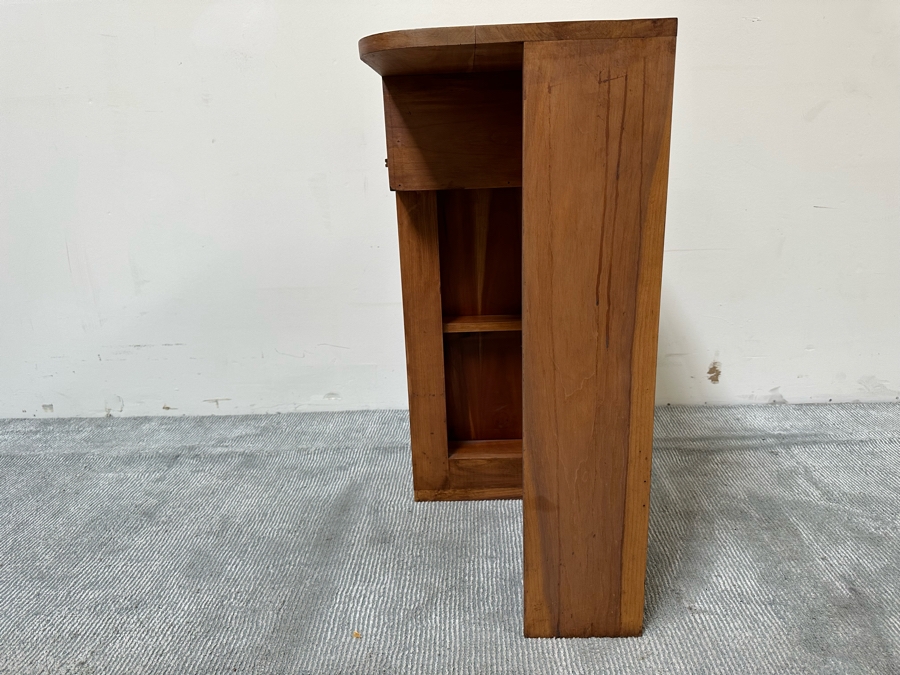 Vintage Art Deco Bookcase Bookshelf Side Table With Drawer 19W X 14.5D X 33H [Photo 8]
