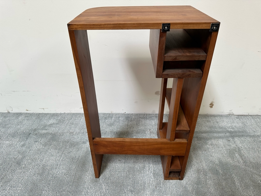 Vintage Art Deco Bookcase Bookshelf Side Table With Drawer 19W X 14.5D X 33H [Photo 9]