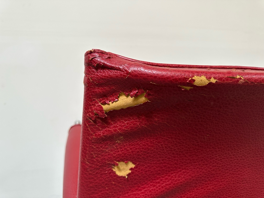 Warren McArthur (1885-1961, American) Vintage Art Deco Machine Age Aluminum Lounge Chair Armchair With Hockey Puck Feet (One Puck Missing) 23W X 24D X 33H (Needs Reupholstering) [Photo 14]