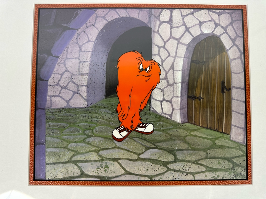 Warner Bros Animation Art Sericel Of Gossamer 11.5 X 9.5 Framed 19 X 17