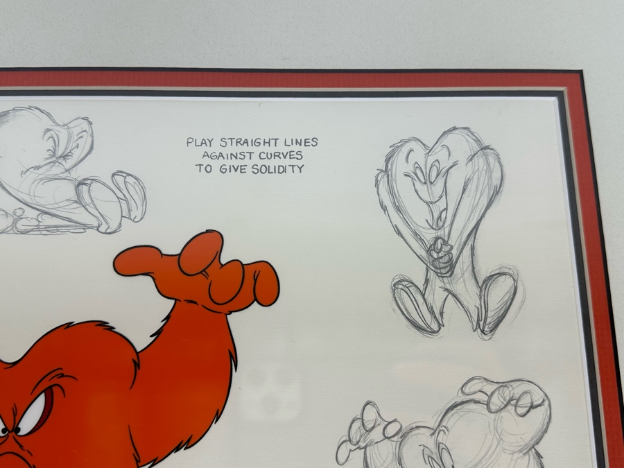 Warner Bros Animation Art Limited Edition Sericel 1997 Titled 'Model Sheet: Gossamer' Numbered 374 Of 750 16 X 13 Framed 25 X 22 [Photo 11]