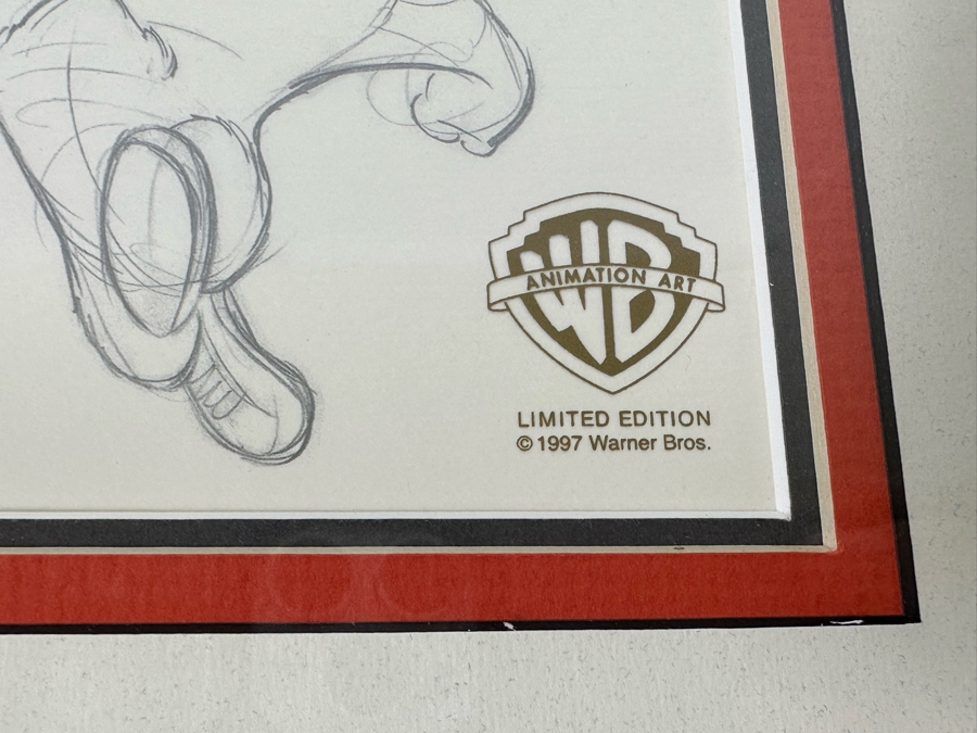 Warner Bros Animation Art Limited Edition Sericel 1997 Titled 'Model Sheet: Gossamer' Numbered 374 Of 750 16 X 13 Framed 25 X 22 [Photo 4]