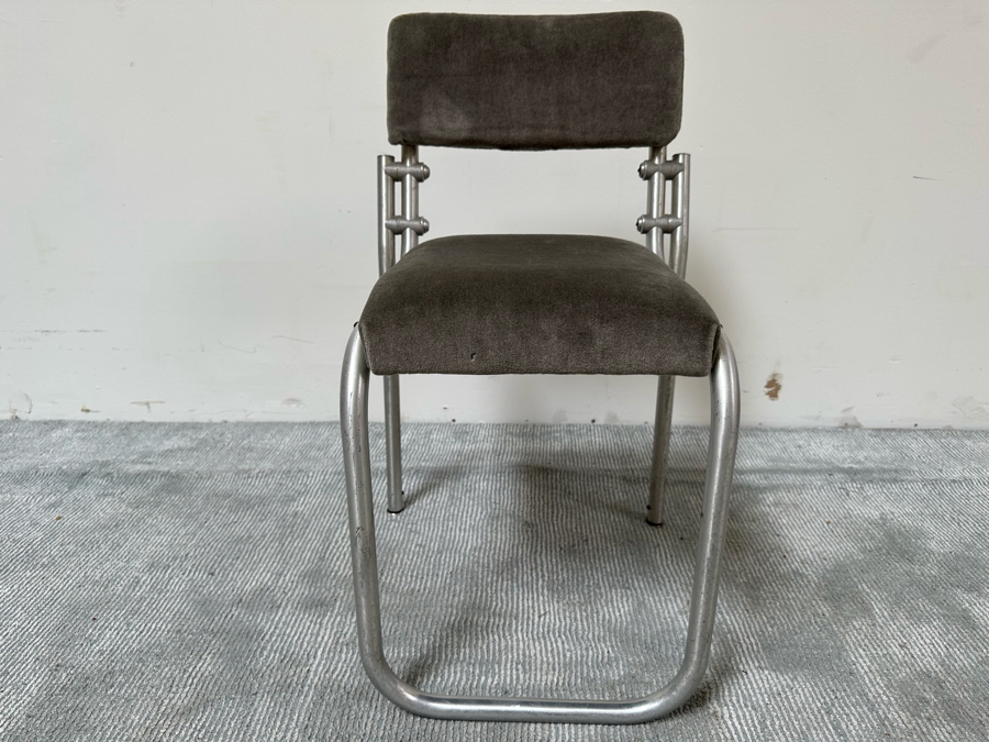 Warren McArthur For Namco Stacking Aluminum Chair Vintage Art Deco 18D X 19D X 30H [Photo 2]