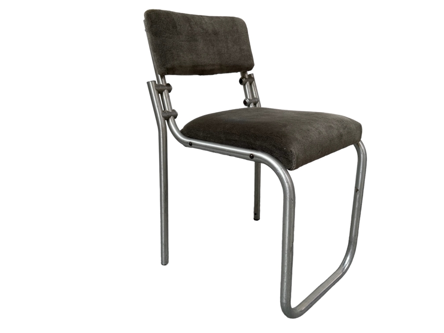 Warren McArthur For Namco Stacking Aluminum Chair Vintage Art Deco 18D X 19D X 30H