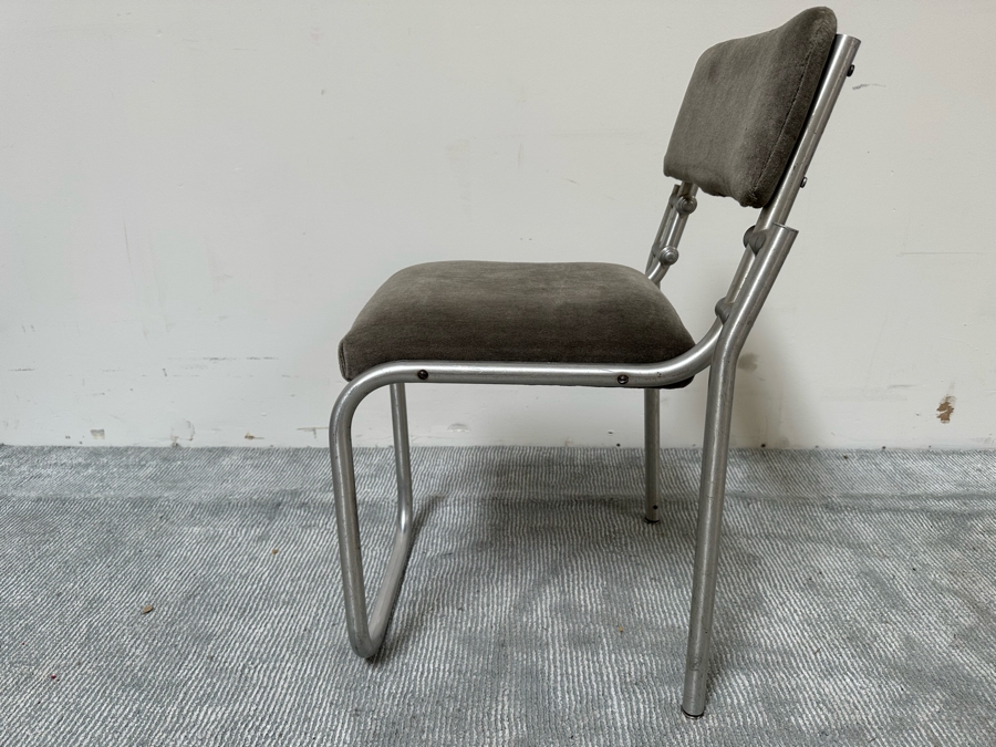 Warren McArthur For Namco Stacking Aluminum Chair Vintage Art Deco 18D X 19D X 30H [Photo 9]