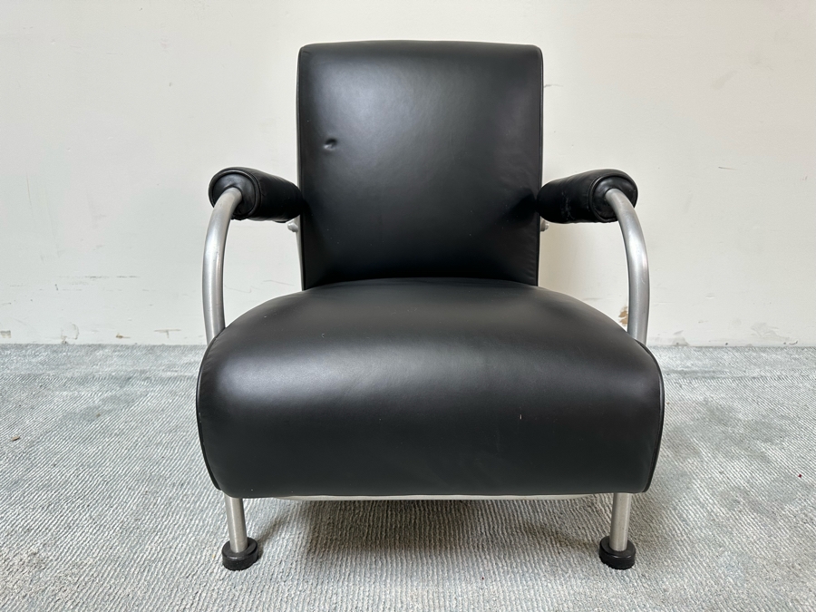 Warren McArthur Lounge Chair Aluminum Armchair With Hockey Puck Feet Vintage Art Deco 25W X 34D X 31H [Photo 4]