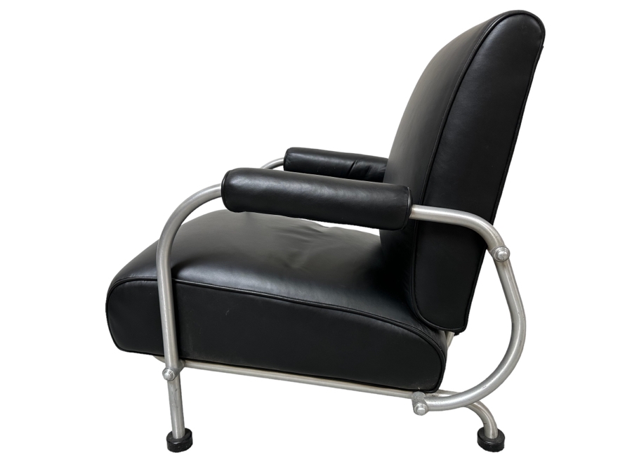 Warren McArthur Lounge Chair Aluminum Armchair With Hockey Puck Feet Vintage Art Deco 25W X 34D X 31H [Photo 2]
