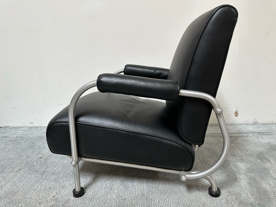 Warren McArthur Lounge Chair Aluminum Armchair With Hockey Puck Feet Vintage Art Deco 25W X 34D X 31H [Photo 8]