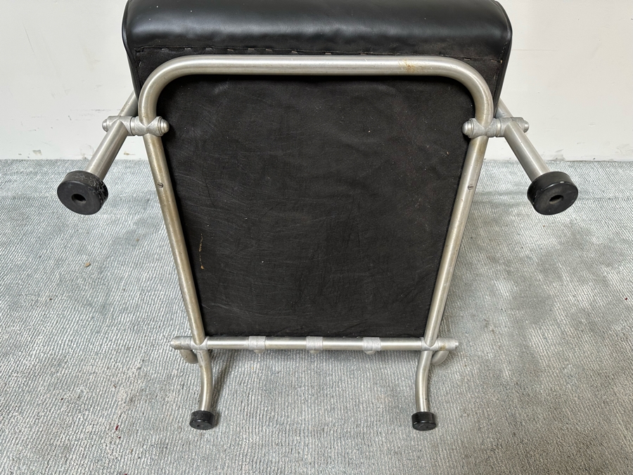 Warren McArthur Lounge Chair Aluminum Armchair With Hockey Puck Feet Vintage Art Deco 25W X 34D