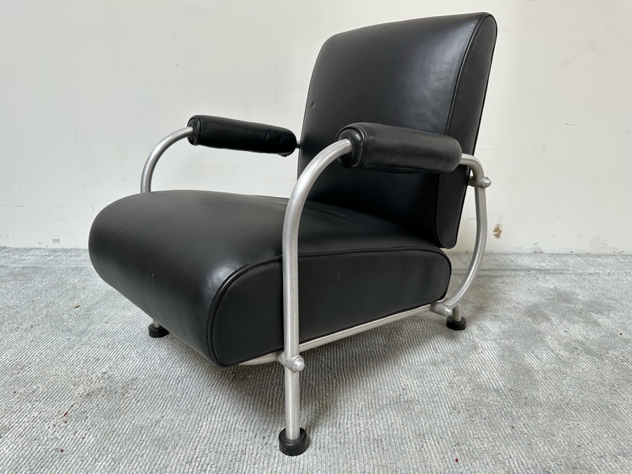 Warren McArthur Lounge Chair Aluminum Armchair With Hockey Puck Feet Vintage Art Deco 25W X 34D X 31H [Photo 7]