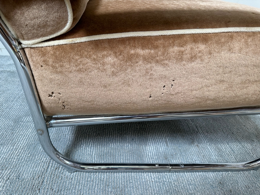 Vintage Art Deco Chrome Lounge Chair Armchair, Unattributed 26W X 36D X 33H [Photo 6]